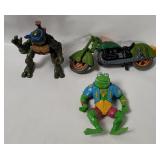 2 Tmnt Ninja Turtle Figures & Bike