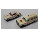 Vtg Matchbox King Size Ambulance & Corgi Volvo