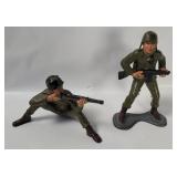 1963 Marx Combat Soldier Painted Figures (2)