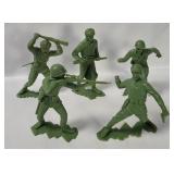 1963 Marx Combat Soldier Plastic Figures (5)