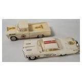 2 Vtg Model Cars - Chevy Truck, Bonneville