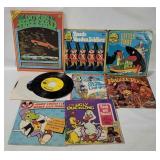 Vtg Kids 7' Records & Dukes Hazzard Coloring Book