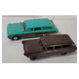 2 Vtg Model Cars - Ford Country Squire, Police