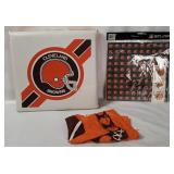 Nfl Browns Seat Cushion, Stickers & Bandana