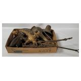 Antique Brass Light Fixture Pieces