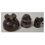 3 Vtg Ceramic Insulators