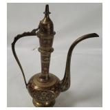 Vintage India Etched Brass Teapot