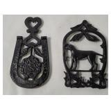 2 Vtg Mma Trivets - Horseshoe, Horse