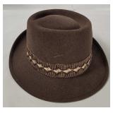 Vtg Mallory Fedora Hat Size 7- 1/8