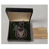 Cut-out U S Coin Pendant Necklace