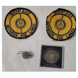 Rotary Race Patches, Marathon Coin, Whistle