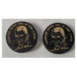 2 Cleveland Barons Hockey Pucks