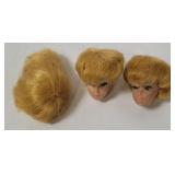 Vtg Barbie Doll Heads & Wigs