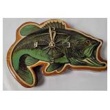 Bass Fish Wall Plaque Clock