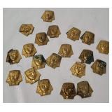 Vtg Egyptian Brass Stamped Accent Pieces