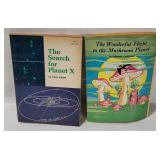 2 Vtg Kids Books - Planet X, Mushroom Planet