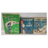 3 Dr. Seuss Hardcover Books 1950's