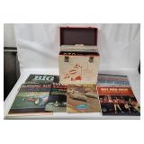 Case W/ 1960's Racing Themed 12' Records