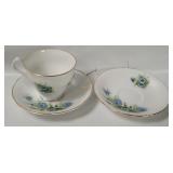 Royal Windsor Blue Flower Teacup & Saucer