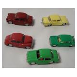 5 Small Plastic Cars - Minix & More