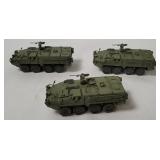 3 Plastic Stryker Combat Vehicles