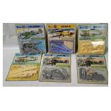 6 Airfix Model Kits 1/72 - Avro, Sopwith Camel Etc