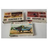 3 Revell Model Kits 1/72 - Albatros, Nieuport