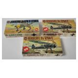 3 Airfix Model Kits 1/72 - Henschel, Junkers
