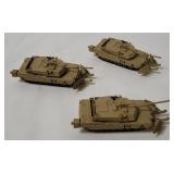 3 Johnny Lightning Diecast Abrams Tanks