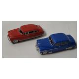 2 Vtg Alloy Forms Diecast Cars - Hudson, De Soto