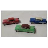 3 Alloy Forms Bel Air Small Diecast Cars