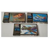 3 Minicraft Model Kits 1/72 - Curtiss, Bf 109g
