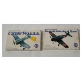 2 Entex Model Kits 1/100 - Corsair F4u, Kawanishi