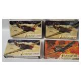 3 Airfix Model Kits 1/72 - Yak-9, P-40e Warhawk