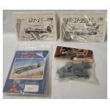 4 Model Plane Kits 1/72 - Vacuform, Airfix Etc.