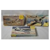 3 Heller Model Kits 1/72 - Morane, Messerschmitt