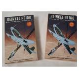 2 Lindberg Heinkel He100 Model Kits 1/72