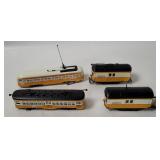 4 Diecast H O Scale Streetcars