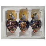 3 Bradford Exchange Marines Ornaments