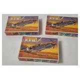 3 Matchbox Messerschmitt Model Kits 1/72