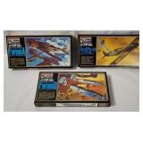 3 Minicraft Model Kits 1/72 - Spitfire, Focke Wulf