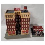 Plastic Diorama Buildings - Bank, Gas Station