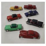 8 Small Plastic Cars - Studebaker, Jaguar Etc.