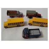 Small Plastic Trucks & Matchbox Diecast Buses