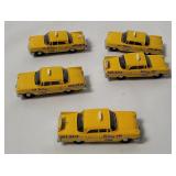 6 Eko Small Plastic Taxi Cabs