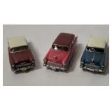 3 Alloy Forms Bel Air Small Diecast Cars