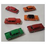 6 Small Plastic Model Cars Hong Kong