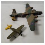 2 Ww2 Plastic Model Planes - British, German