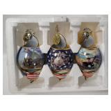 3 Bradford Editions Marines Ornaments