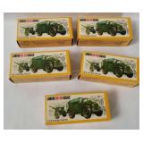 5 Airfix Field Gun & Tractor Sets Ho- Oo